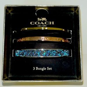 Coach 3 Bangle set NWT never worn